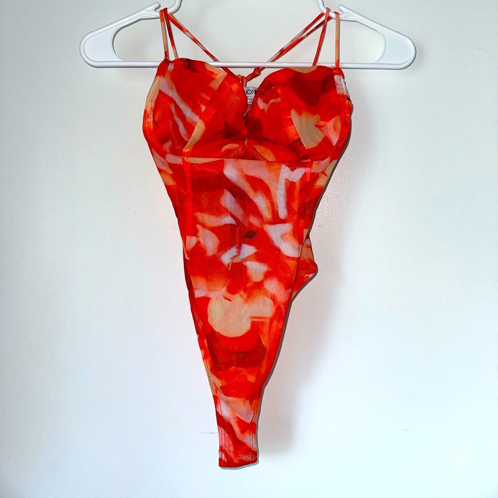 Mesh balconette style body suit - Picture 1 of 2